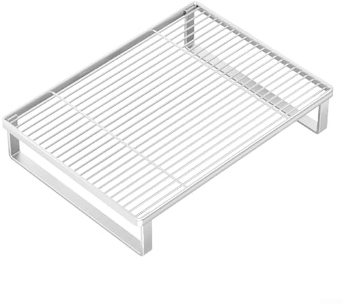 Housse de protection pour cuisinière et four à micro-ondes avec support de cuisinière à induction pour une utilisation efficace de l'espace et l'organisation de la cuisine (blanc)