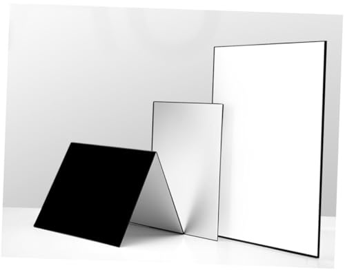 OUNONA 1pezzi Cartone Fotografico Formato Riflettore Pieghevole Per Fotografia Accessorio Nero Lato Bianco Per Luce Lato Argentato Per Riflessi Per Nature Morte e Scatti Domestici