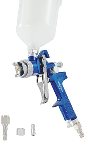ORAZIO Mini Pistola Pulverizadora Pintura HVLP 500CC 1,4mm Boquilla de Cobre Gravedad de Aluminio Compresor de Aire Herramienta para Auto Muebles Valla Recubrimiento de Superficie Rociado