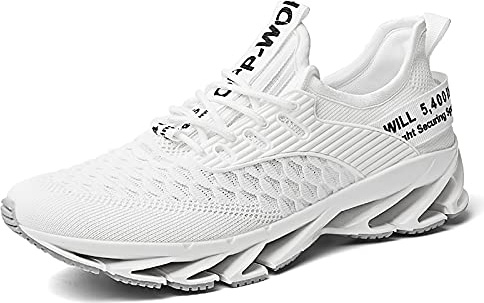 Chaussures de Course Homme Femme Basket Running Sport Fitness Jogging Legere Athlétique Sneakers Casual Multicolore18 White 41