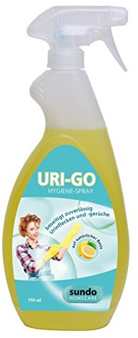 Hygiene –Spray „URI-GO“ Fleckenentferner Urinentferner mit Zitronenduft 750ml