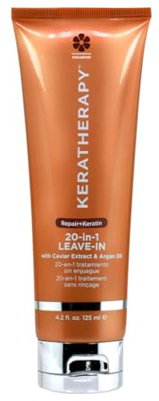 KERATHERAPY Keratin Infused KeratinFIXX 20-in-1 Leave-in, 4.2 fl. oz., 125 ml - Smoothing Leave in Conditioner Transforms Your Hair with 20 Benefits in 1 Easy Step - With Caviar Extract, & Argan Oil