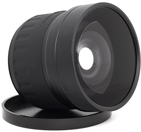 Digital Nc 0,21 x 0,22 x högkvalitativ fiskögonlins (inkluderar nödvändig linsadapter och ring) + Nwv direkt mikrofiber rengöringsduk för Canon Powershot G12