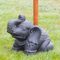 Oriental Galerie Sonnenschirmständer Schirmständer Elefant Sonnenschirm Garten Stein Ständer Halterung für unsere Bali Schirme in Elefanten Form Grau