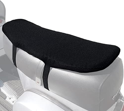 Auto Accessori Lupex Coussin de siège en Gel pour Moto et sooter en 3D, Housse de Selle réglable, antidérapant, Respirant et Flexible, Dimensions 62 x 29 x 3 cm