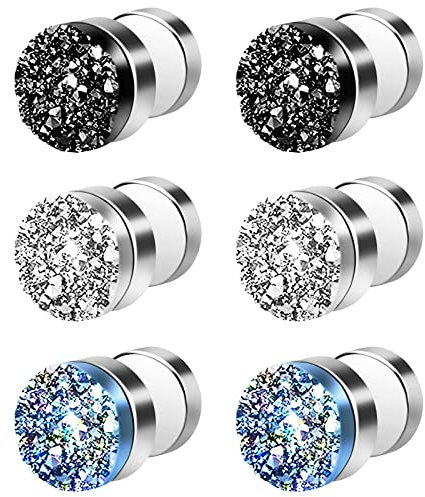 Vibbang Magnetique LymphflüSsigkeit Ohrringe, Negative Lonen Lymph, Amo'Thea Lymphactive Mag Studs, Nicht Durchbohrend, Lymphdrainage, Magnetische Akupressur (A)