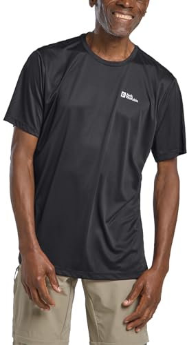 Jack Wolfskin Herren Tech M T-Shirt, Phantom, L EU