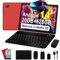 Tablet 10 Zoll Android 14 Ultraschnelles PC mit, Widevine L1, 5G WiFi 6, Octa-Core, 20GB RAM + 128GB ROM (TF 1TB), FHD IPS, Doppelkamera, Bluetooth 5.0, 2025 Neueste Tablet mit Tastatur und Maus, Red