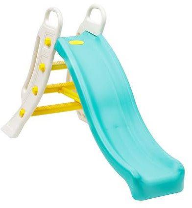 Baroni Toys Scivolo per Bambini con Sifone Acqua, Plastica Leggera e Resistente, Scaletta con Manici di Sicurezza e Gradini Antiscivolo, Facile da Montare, per Interno ed Esterno, Lungo 145 cm, Alto
