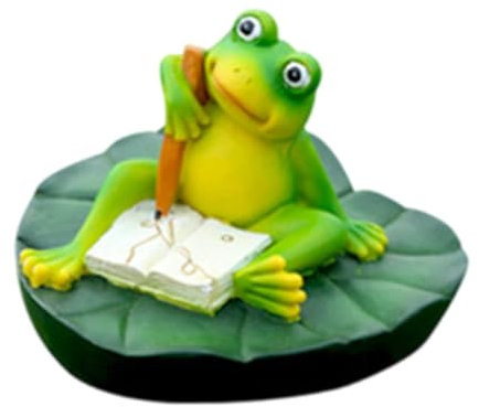 Dualoai Stagno Acqua Galleggiante Figura in Resina O Giardino Dell'acquario in