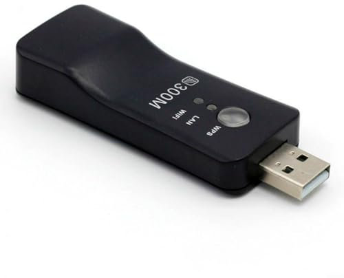 300Mbps USB WiFi Repeater Network Signal Extender With AP Mode Support WPS Function Wireless Range Booster For Smart TV Home Office Network Black