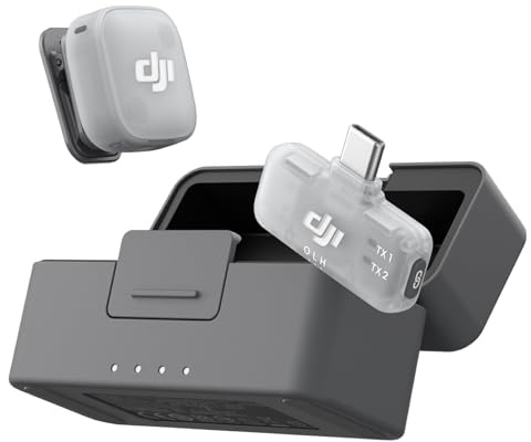 DJI Mic Mini 2 (1 TX + 1 RX mobile + Custodia ricarica), microfono Lavalier