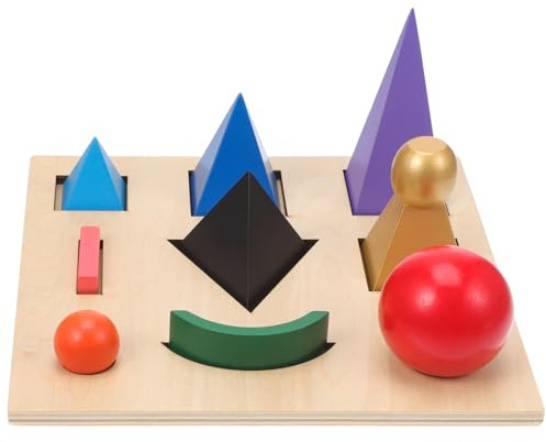 UPKOCH Giocattolo Cognitivo in Legno Montessori Simboli Sintattici Tridimensionali Puzzle Educativo per Elementi Costitutivi per Apprendimento Linguistico e Sviluppo Creativo