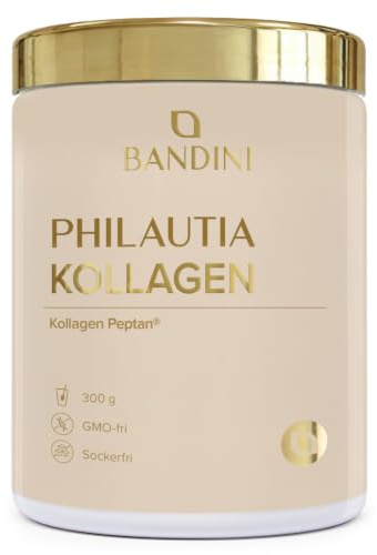 Bandini® Collagen Peptides Powder - Hydrolyserat bovint kollagen Peptan® | Type I och III - 300 g Kollagenpulver – Neutral smak kosttillskott, lätt att lösa upp - 20 g Bovine Collagen per portion