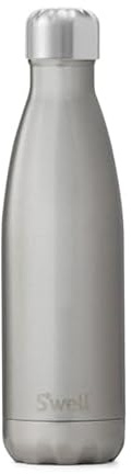 S'well Vacuum insulated Stainless Steel Water Bottle, 500mL, Silver Lining