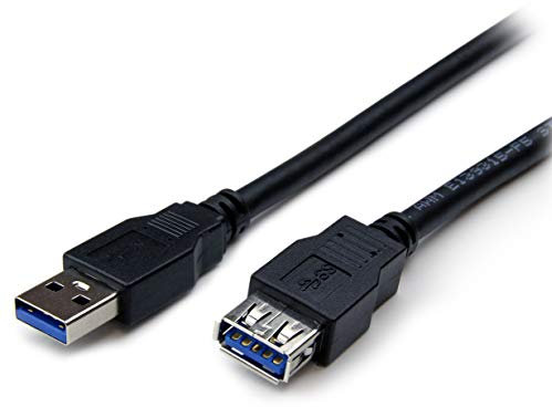 StarTech.com 2m Black SuperSpeed USB 3.0 Extension Cable A to A - Male to Female USB 3.0 Extender Cable - USB 3.0 Extension Cord - 2 meter (USB3SEXT2MBK)