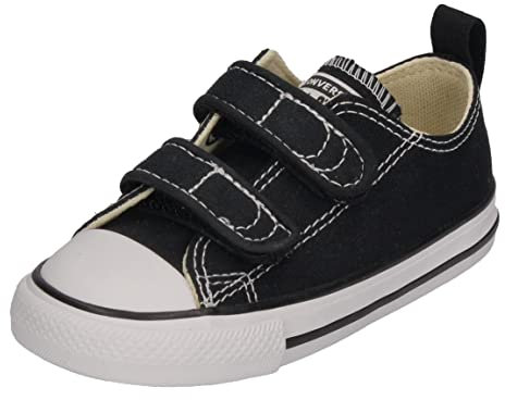 Converse Jungen Unisex Kinder Chuck Taylor Ct 2v Ox Canvas Hausschuhe, Schwarz (Black 871), 20 EU