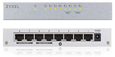 Zyxel 8-port Desktop Gigabit Ethernet Switch | Metallgehäuse, [GS108B]