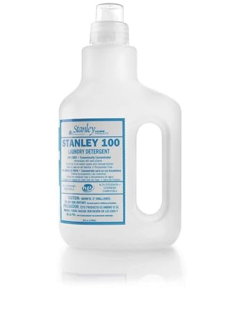 Stanley Home Products 100 Laundry Detergent - Fragrance & Dye Free Cloth Cleaning Product - Unscented, Skin & Color Safe Fabric Cleaner For Washing Infant/Baby Clothes, Sheets & Delicate Cloth