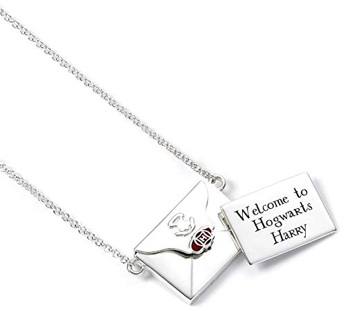 Harry Potter Sterling Silver Acceptance Letter Necklace in Opening Envelope by The Carat Shop