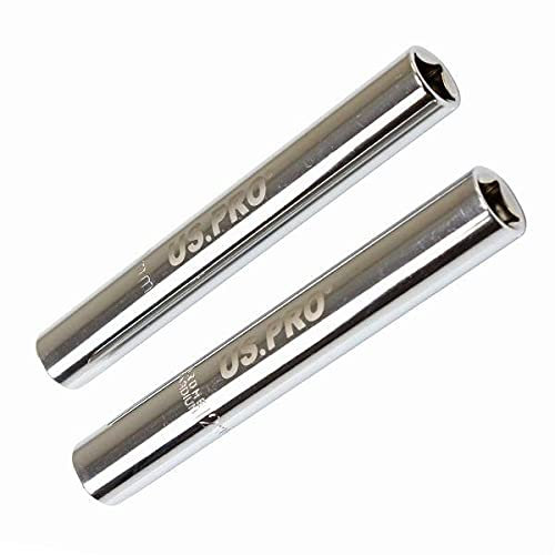 US PRO Tools 10MM + 12MM Extra Deep Glow Plug Sockets 6PT 3/8 DR 3647