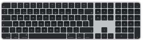 Apple Magic Keyboard with Touch ID and Numeric Keypad for Mac models with Apple silicon - British English - Black Keys ​​​​​​​ (Renewed)