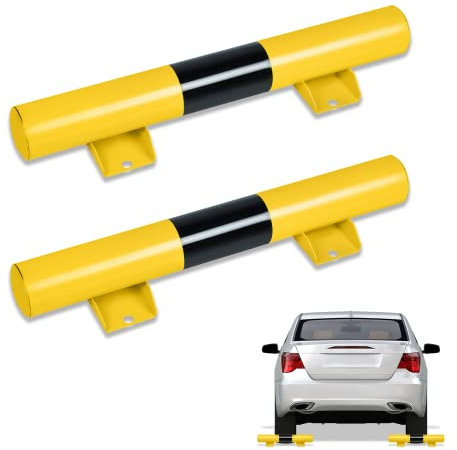 Froadp 2 fermaporta per parcheggio auto, 60 cm, in acciaio ispessito, limitazione del parcheggio con 4 viti di espansione, accessori per auto, garage per parcheggio e garage