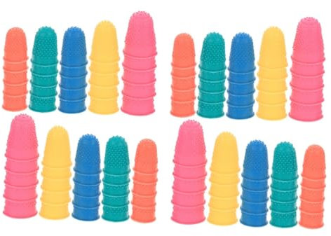 Healvian 2 Sätze Rutschfeste Fingerschutze Für Heißkleber Elastische Abdeckungen Material Fingerschutz Zum Sortieren 50 Stück * 2