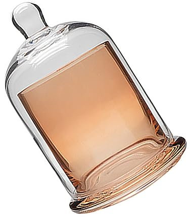 Ciieeo Handmade Amber Glass Candle Holder for Essential Oils Dual Purpose Windproof Hood for Pillar Taper Candles for Weddings Home Decor and Holiday Displays