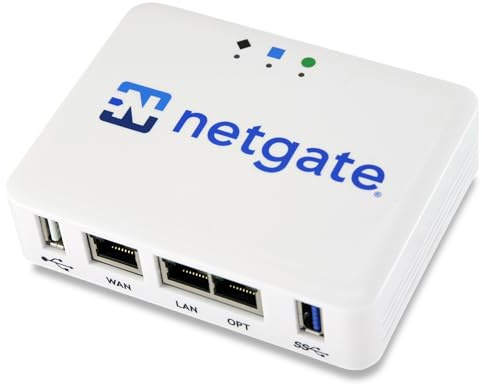 Netgate 1100 - PfSense+ Security Gateway - Firewall VPN Router - CPU Dual Core ARM Cortex-A53 - RAM 1 GB DDR4 - Speicher 8 GB eMMC - 3x 1GbE - WAN/LAN/OPT - EU Power Adapter