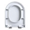 Wttfc Toilettendeckel,Wc-Sitz Mit Absenkautomatik,Toilettensitz Aus Uf-Material,Abnehmbarer Ersatz-Wc-Brille D-Form, Obere Befestigung,Pflegeleichte Toilettenbrille,Klodeckel,07