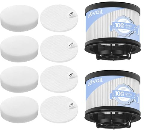 Levoit Originaler 2 Pack Ersatz-HEPA-Filter für LVAC 300 Akku Staubsauger, 99,99 Prozent HEPA-Effizienz für Allergiker Tierbesitzer, Filterleistung für 4 Vormotorefilter und 2 Nachmotorefilter