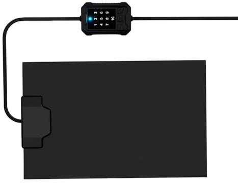 Genérico Couverture thermique pour reptiles, coussin chauffant pour terrarium à 10 vitesses, chauffage réglable sous terrarium, protection thermique pour tortues, geckos, lézards, amphibiens, serpents