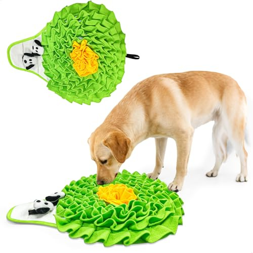 Alfombra Olfativa Perros, Manta Olfativa Perro, Juego Interactivos Inteligencia, Alfombrilla de Alimentación Lenta para Perro, Gato y Conejo, Antideslizante y Lavable(43cm×38cm)