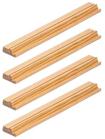 Mahjong Racks Con Pulsadores - 17,72x2,56x0,79 Pulgadas De Madera Antideslizante Portátil | Soportes Y Pulsadores Para Azulejos Mahjong | Para La Práctica Entretenimiento Viaje Noche De Juego Picnic