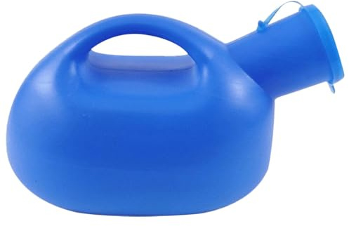 SOESFOUFU Bottiglia per urina maschile a prova di perdite: orinatoio da 2000 ml con coperchio – Bottiglia di plastica portatile – Per auto, comodino, contenitore per urina di emergenza per pazienti