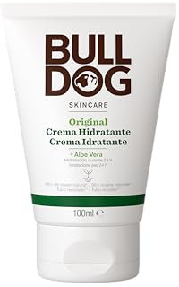 BULLDOG Skincare - Crema Hidratante, Cuidado De La Piel Para Hombres, Aloe Vera, Aceite de Camelina y Té Verde, 100 ml