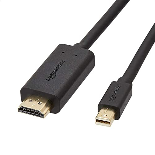 Amazon Basics Verbindungskabel, Mini DisplayPort auf HDMI, 3 m, Schwarz