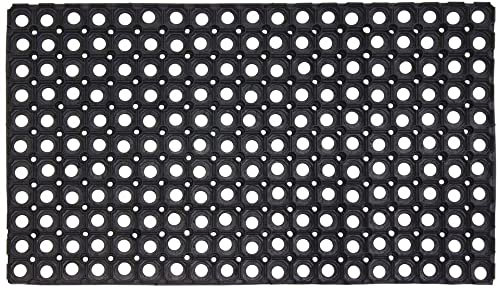 VL Rubber Door Mat 50x100cm – Textured Drainage Door Mats Outdoor with Quick-Dry Channels – Multi-Purpose Outdoor Mat for Entryway, Garden, Mudroom, Shed or Porch (Pack of 1)