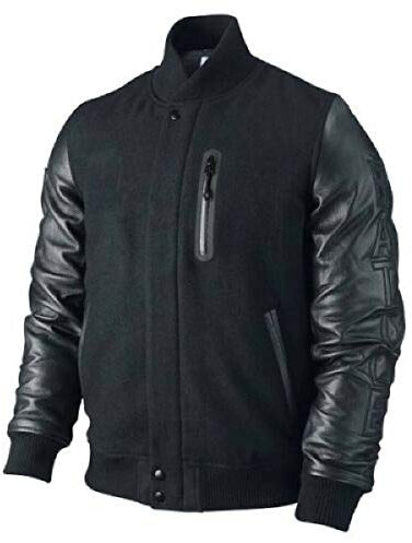 Suiting Style Veste de baseball universitaire pour homme Michael B Jordan Kobe Destroyer XXIV Battle Varsity Bomber en cuir à manches en cuir