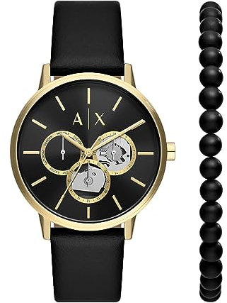 Armani Exchange Watch For Men, Chronograph Movement and 42mm Case Size with Stainless steel, Leather or Silicone strap