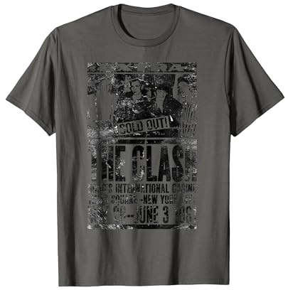 The Clash – Bonds Flyer Poster T-Shirt, Homme, Asphalte, XXL