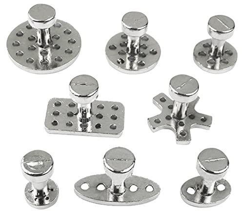 gaomin débosselage - 8 onglets Traction en Alliage Zinc pour débosselage carrosserie Voiture - Onglets Traction sans Peinture, Outil débosselage carrosserie Voiture