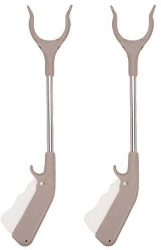 ULTECHNOVO 2piezas Herramienta Multiusos Limpiar Recogedor Basura Pinza Extensible Para Interiores Exteriores Acero Inoxidable