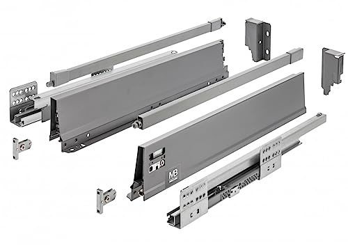 GTV – Modern Box Pro Box I L = 500 mm H = 135 mm I antracit I Enkel installation I Tyst stängning I Synkronisering av styrningarna I belastning upp till 40 kg I PB-MBPRO-KPL500B