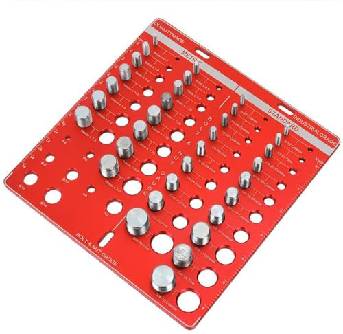 34 Controllore della Filettatura di Dadi e Bulloni Identificatore della Filettatura delle Dimensioni dei Bulloni Misuratori dei Dadi dei Bulloni di Dimensioni Standard Misuratore