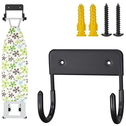 Gancho para tabla de planchar, gancho de tabla de planchar de acero inoxidable, soporte de pared para tabla de planchar pequeña y grande con patas en Y o patas en T