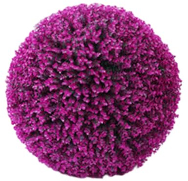 Palla artificiale arte topiaria decorativa da appendere palla di bosso finto pianta finta palla erba per la decorazione domestica rosso violaceo 35 CM accessorio per interni