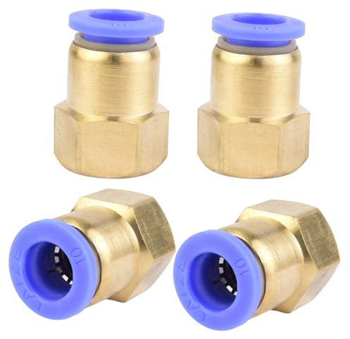 4 pezzi diametro esterno tubo da 10 mm x filettatura interna PT da 3/8 raccordo a vite dritta, collegamento pneumatico Push In, raccordi pneumatici in linea, adattatore pneumatico