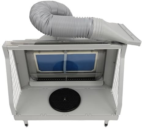 Wiyuer Système d'aspiration aérographe avec paroi d'eau - 11 m³/min - Avec 4 lampes LED - 3 ventilateurs et 2 filtres à couche pour pulvérisation de peinture - Pour peinture, modélisme, artisanat,